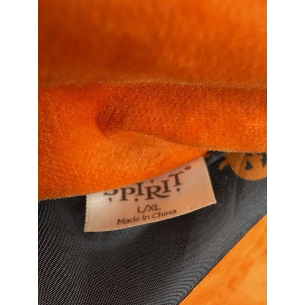 Spirit Halloween Orange Pumpkin Lined Vest Adult L/XL Halloween Costume